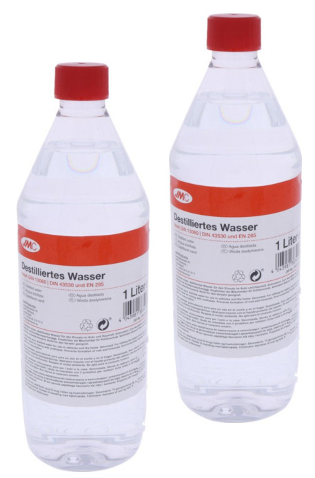 Destilliertes Wasser (DIN 13060, DIN 43530 & EN 285) - 3x 1 Liter