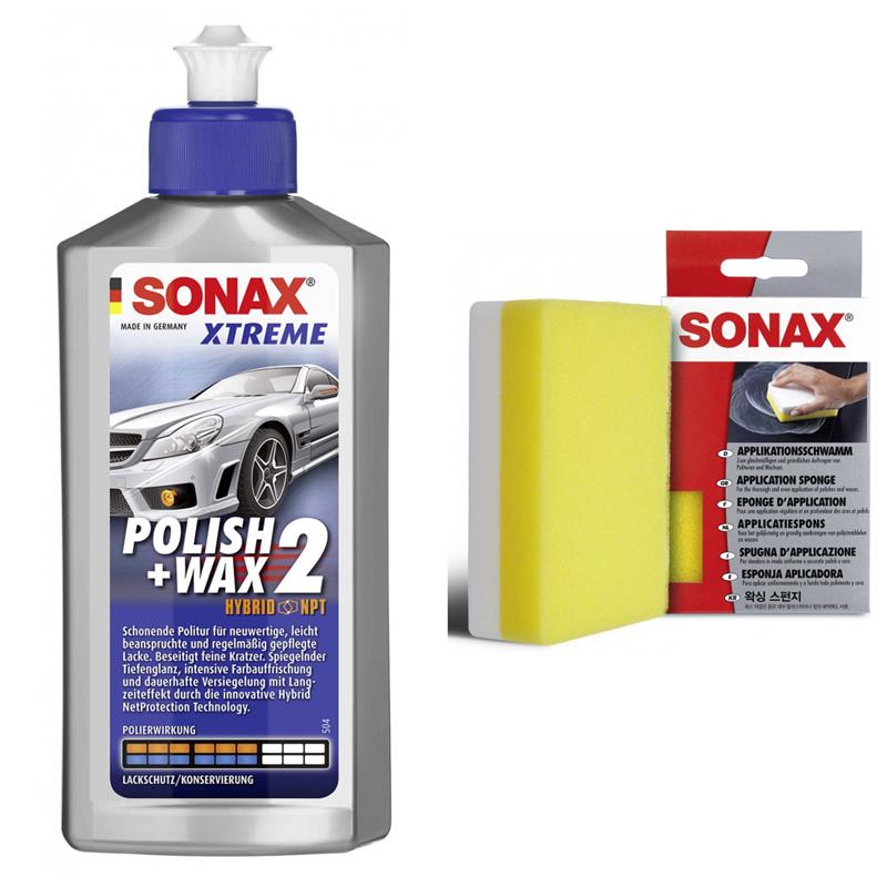 SONAX XTREME Polish+Wax 2 Hybrid NPT 250 ml ApplikationsSchwamm